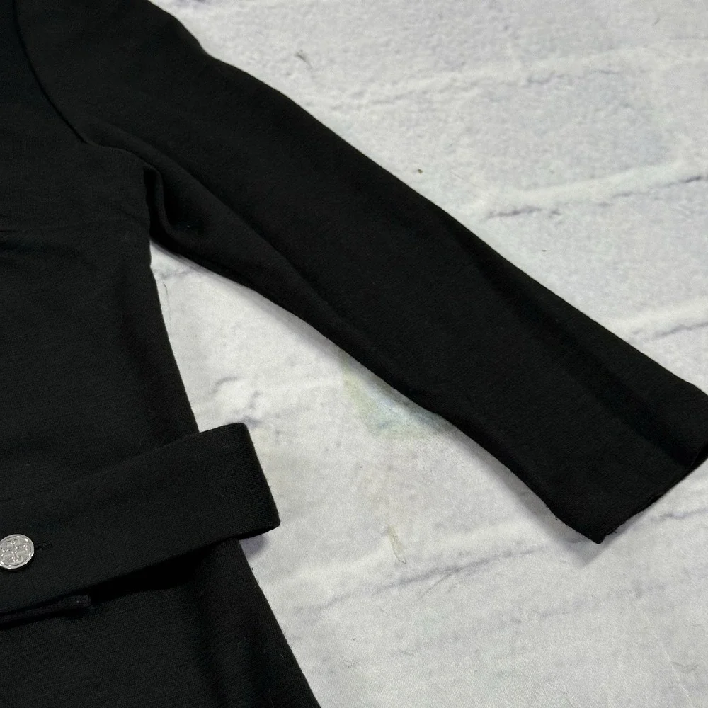Tory Burch Black Wool Blend Sheath Dress Womens Size 4 Belted Career Office